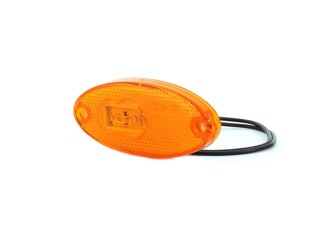 FEU SIDE-MAKER ORANGE LED À POSER 12/24 V - CABLÉ 200 MM